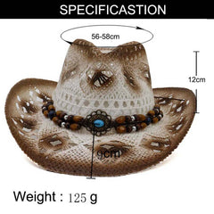 BEACH SUNSHADE COWBOY STRAW HAT_CWAH1257