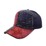 SUMMER BLING BASEBALL CAP STYLISH RHINESTONE HAT CWAH1236