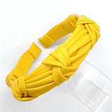 PASTEL MORANDI PU LEATHER KNOT HEADBAND_CWAHA6342