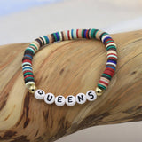 COLORFUL POLYMER CLAY LETTER BEADED BRACELET_CWMM3570