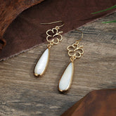SIMPLE STYLE TEARDROP SHAPED SHELL EARRINGS_CWMM4267