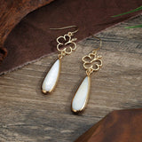 SIMPLE STYLE TEARDROP SHAPED SHELL EARRINGS_CWMM4267