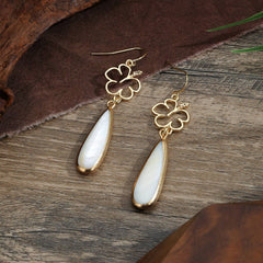 SIMPLE STYLE TEARDROP SHAPED SHELL EARRINGS_CWMM4267