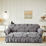 FLORAL SKIRTED SOFA COVER STRETCH FULL FIT_CWMM8323