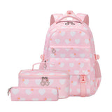 GIRLS BACKPACKS FOR SCHOOL 3 PIECE HEART DESIGN_CWAB5390