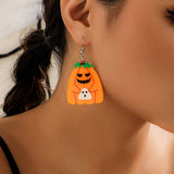 NEW DARK SWEET COOL WITCH GHOST EARRINGS_CWAJE1477
