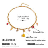 ELEGANT 18KGOLD STAINLESSSTEEL FRUIT CHARMBRACELET_CWAJE4831