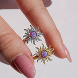 Trendy Colorful Sunflower Drop Earrings