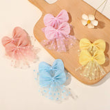 STYLISH DOUBLE LAYER MESH BOW HAIR CLIP FOR KIDS_CWAHA6715