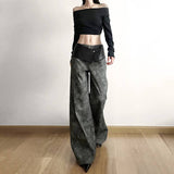Street Fashion High-Waisted Loose Wide-Leg Pants