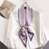 FASHIONABLE DOUBLE LAYER RIBBON ANGLED HEAD SCARF_CWASC1515