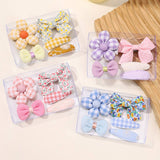 MINI BABY GIRL HAIR CLIP SET FLOWERS BOWS_CWAHA6718