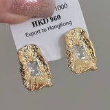 PERSONALIZED HIGH END IRREGULAR PLEATED EARRINGS_CWAJE1323