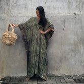 Tie-Dye Cotton Blend Beach Cover-Up Robe_Cwmm6142