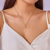 ALL MATCH NEW CHRISTMAS SNOWFLAKE NECKLACE_CWAJE2394