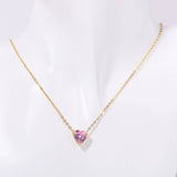 STAINLESS STEEL BIRTHSTONE HEART NECKLACE_CWMM5667