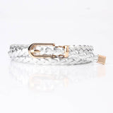 Fashionable Ladies Weave Thin Waist Belts