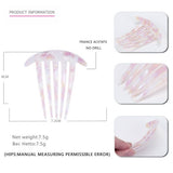 ACETATE PLATE HAIR COMB FIVE TOOTH HAIRACCESSORIES_CWAHA4216