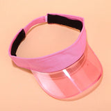 PVC VISOR HAT SUMMER SUNSHADE CAP FOR BEACH_CWAH3285