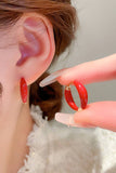RED HOOP RING EARRINGS_CWAJE0325