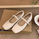 HIDDEN WEDGE SQUARE TOE FLAT LOAFERS FOR WOMEN_CWSHF0058