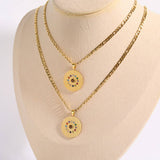 Vintage 12 Constellation Tarot Pendant Necklace_Cwmm5596