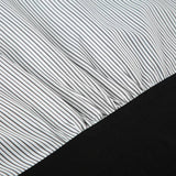 Waist Slim-Fit Lapel Color Striped Shirt