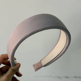 Color Knit Wide Headband Simple Chic Look_Cwaha08165