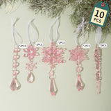 Cwmm10168_Christmas Acrylic Icicle Snowflake Ornaments