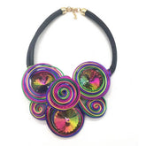 COLORFUL CRYSTAL METAL BRAIDED HANDMADE NECKLACE_CWMM4867