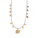 NATURAL STONE NECKLACE WITH FISH PENDANT_CWMM8802