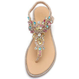 Woman Bohemian Style Gold Flat Sandal