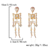 CREATIVE SPARKLY SKELETON EARRINGS HALLOWEEN STYLE_CWAJE0562