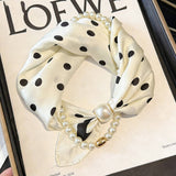 Ivory Pearl Magnetic Skinny Neck Scarf_Cwasc03933