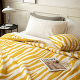 IRREGULAR ZEBRA PATTERN KNITTED WOOL THROW BLANKET_CWMM2383