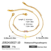 Titanium Double Layer Zodiac Cross Bracelet