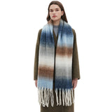 GRADIENT CHUNKY TASSEL SCARF AUTUMN AND WINTER_CWASC1281