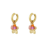FASHION FLOWER GOLD STAINLESS STEEL STUD EARRINGS_CWAJE4992