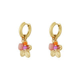 FASHION FLOWER GOLD STAINLESS STEEL STUD EARRINGS_CWAJE4992