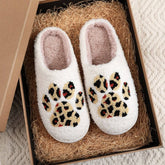 CARTOON LEOPARD PRINT CAT CLAW COTTON SLIPPERS_CWSHS0445