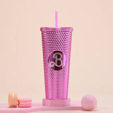 DOUBLE LAYER PORTABLE PLASTIC STRAW DIAMOND CUP_CWMM0978