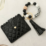 SILICONE BEAD TASSEL BRACELET KEYCHAIN CARD BAG_CWAJE0665