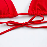 SNAKE PRINT BIKINI SEXY SOLID COLOR SWIMWEAR_CWMW0748