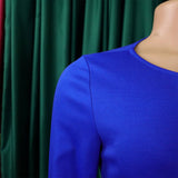 SOLID COLOR HIP WRAPPED PLUS SIZE RUFFLED DRESS_CWDMD3705