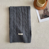 Wool Cable Knit Scarfsoft Double-Sided Wrap_Cwasc2310