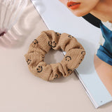 SIMPLE AND LOVELY SMILING FACE HAIR RING HAIR ROPE_CWAHA0457