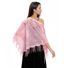 LACE SHAWL LACE TRIANGLE SCARF SHAWL_CWASC1076