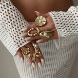 FASHIONABLE IRREGULAR BUTTERFLY COMBINED RING_CWMM3242