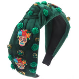 Halloween Velvet Skull Stereoscopic Rose Headband