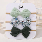 COTTON LINEN BOW HEADBAND SET FOR BABIES_CWAHA6742